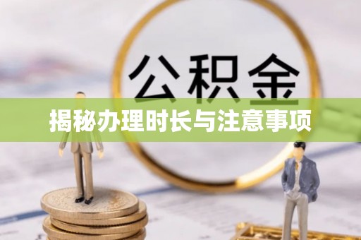成功揭秘办理时长与注意事项