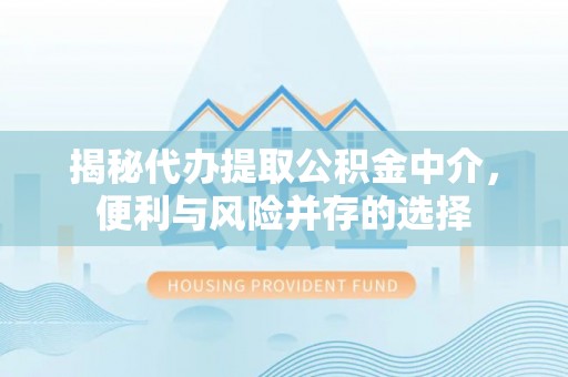 成功揭秘代办提取公积金中介，便利与风险并存的选择